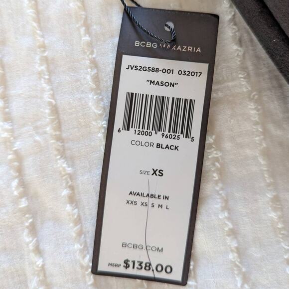 NWT BCBG MAXAZARIA 'Mason' Faux Suede Black Leggings size XS - Picture 5 of 6